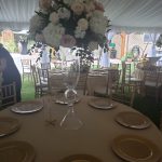 Outdoor Wedding Partial Table Setting.