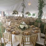 Champagne & Ivory Outdoor Wedding Reception.