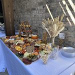 Charcuterie Board on Crushed Table Linen.